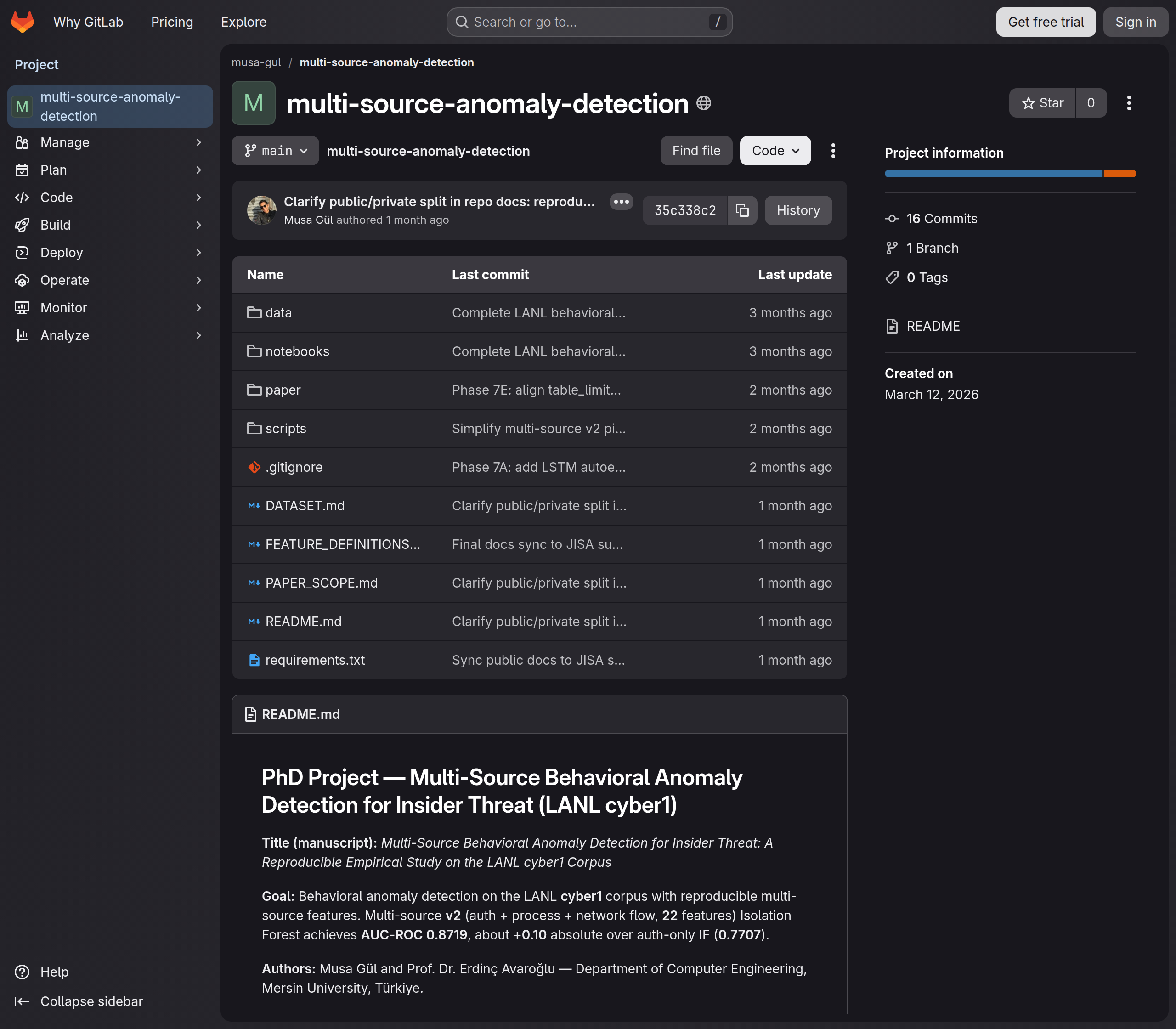GitLab repository: multi-source-anomaly-detection
